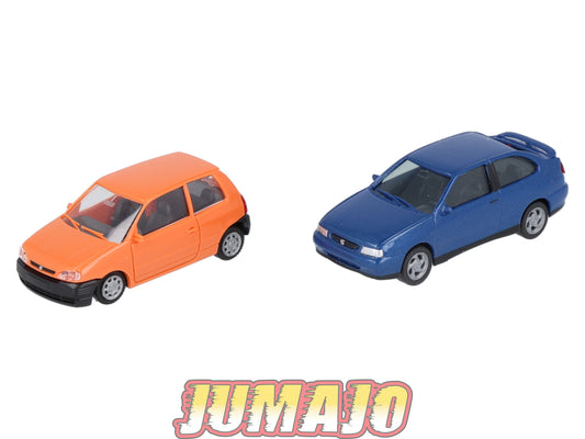 HO3 Lot de 2 voitures 1/87 HO HERPA & AMW automodelle Seat Arosa & Seat cordoba bleu