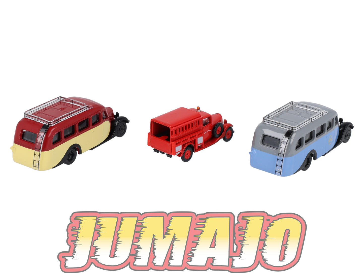 HO5 Lot de 3 Voitures 1/87 NOREV : CITROEN U11 pompiers & U23 Autocar