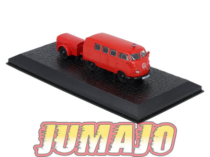 HO7 voitures 1/87 HO Allemagne VOLKSWAGEN T1 Pompiers Avec Remorque