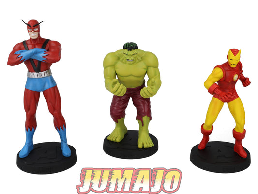 HUL1 Lot de 3 figurines résine MARVEL : Iron Man 14cm, Hulk 14cm & Giant Man 16cm