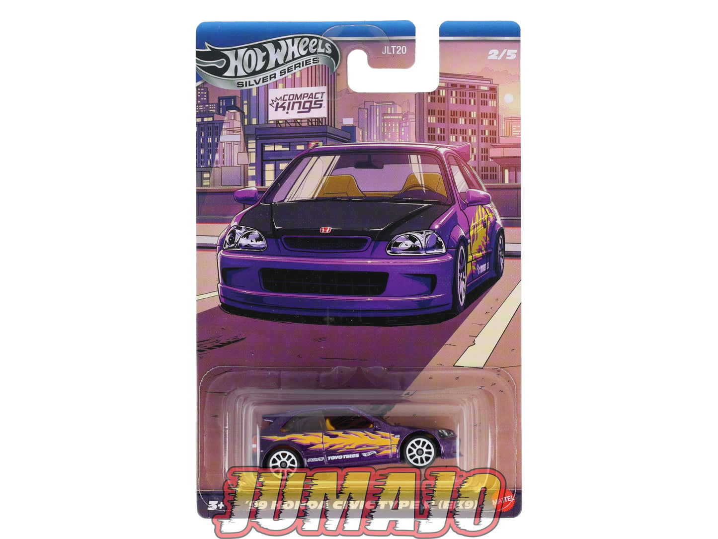 HW13 voiture 1/64 HOT WHEELS SILVER SERIES COMPACT KINGS 99 HONDA CIVIC TYPE R EK9