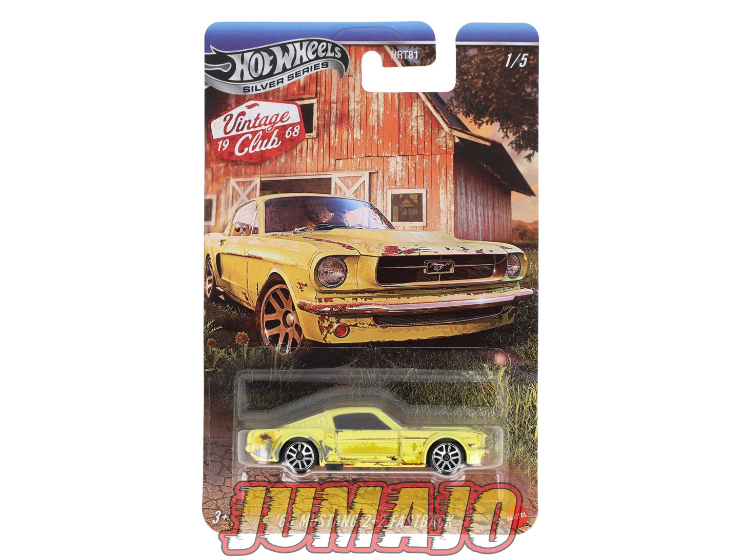 HW18 voiture 1/64 HOT WHEELS SILVER SERIES VINTAGE CLUB 65 MUSTANG FASTBACK