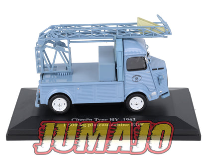 HY3 1/43 ELIGOR Hachette CITROEN Type HY 1500 kg Plateau cabine EDF 1963