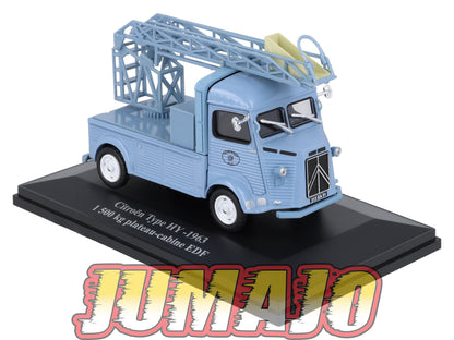 HY3 1/43 ELIGOR Hachette CITROEN Type HY 1500 kg Plateau cabine EDF 1963