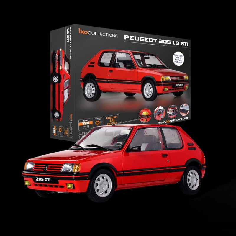 IXC7 Voiture 1/8 IXO Kit à monter : Peugeot 205 GTI 1.9 Rouge