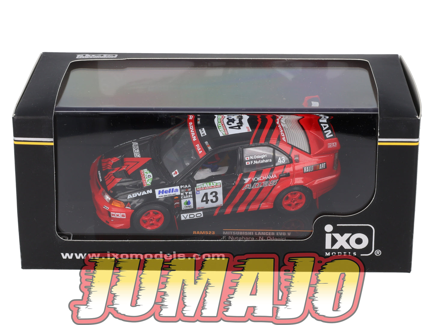 IXO523 Voiture 1/43 IXO Models Rallye MITSUBISHI Lancer Evo V F.Nutahara 1999 #43