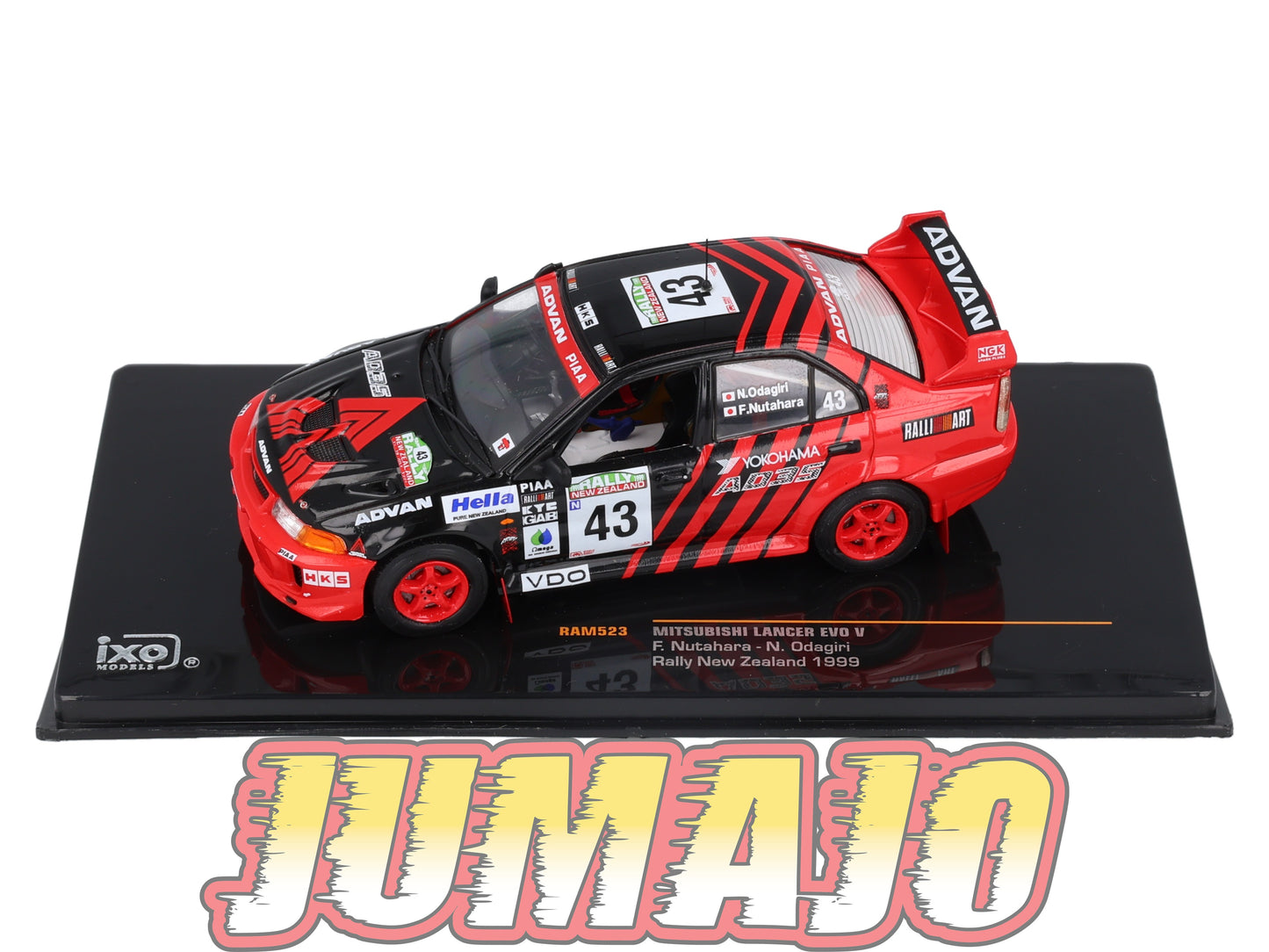 IXO523 Voiture 1/43 IXO Models Rallye MITSUBISHI Lancer Evo V F.Nutahara 1999 #43