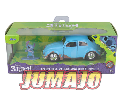 J251 Voiture 1/32 JADA Stitch  : Volkswagen Beetle 1959 Stitch