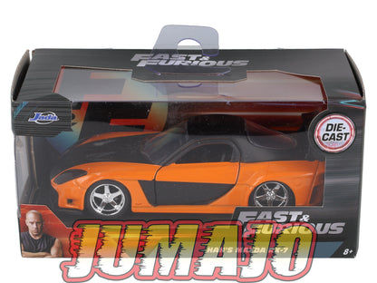 JAD38 Voiture JADA Toys 1/32 Fast & Furious : Han's MAZDA RX-7 blister abimé