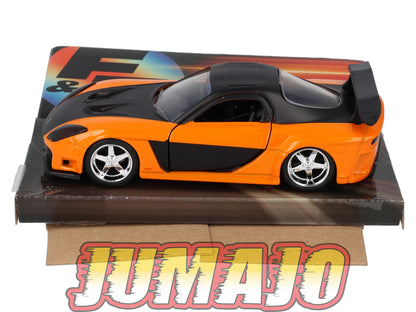 JAD38 Voiture JADA Toys 1/32 Fast & Furious : Han's MAZDA RX-7 blister abimé