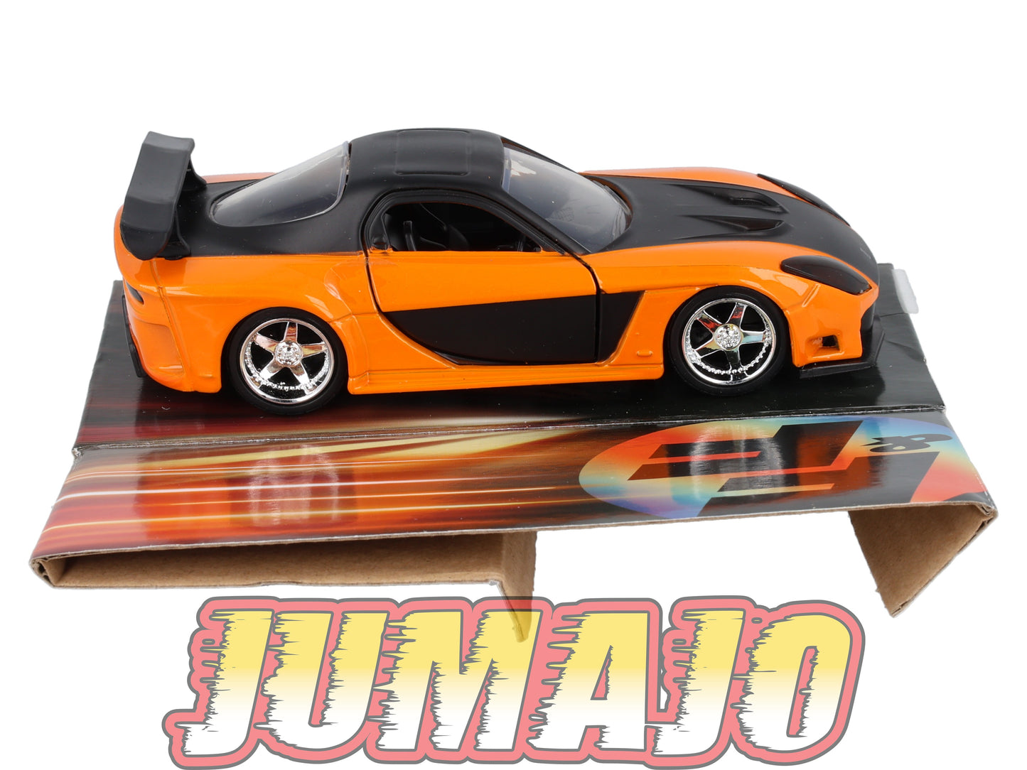 JAD38 Voiture JADA Toys 1/32 Fast & Furious : Han's MAZDA RX-7 blister abimé