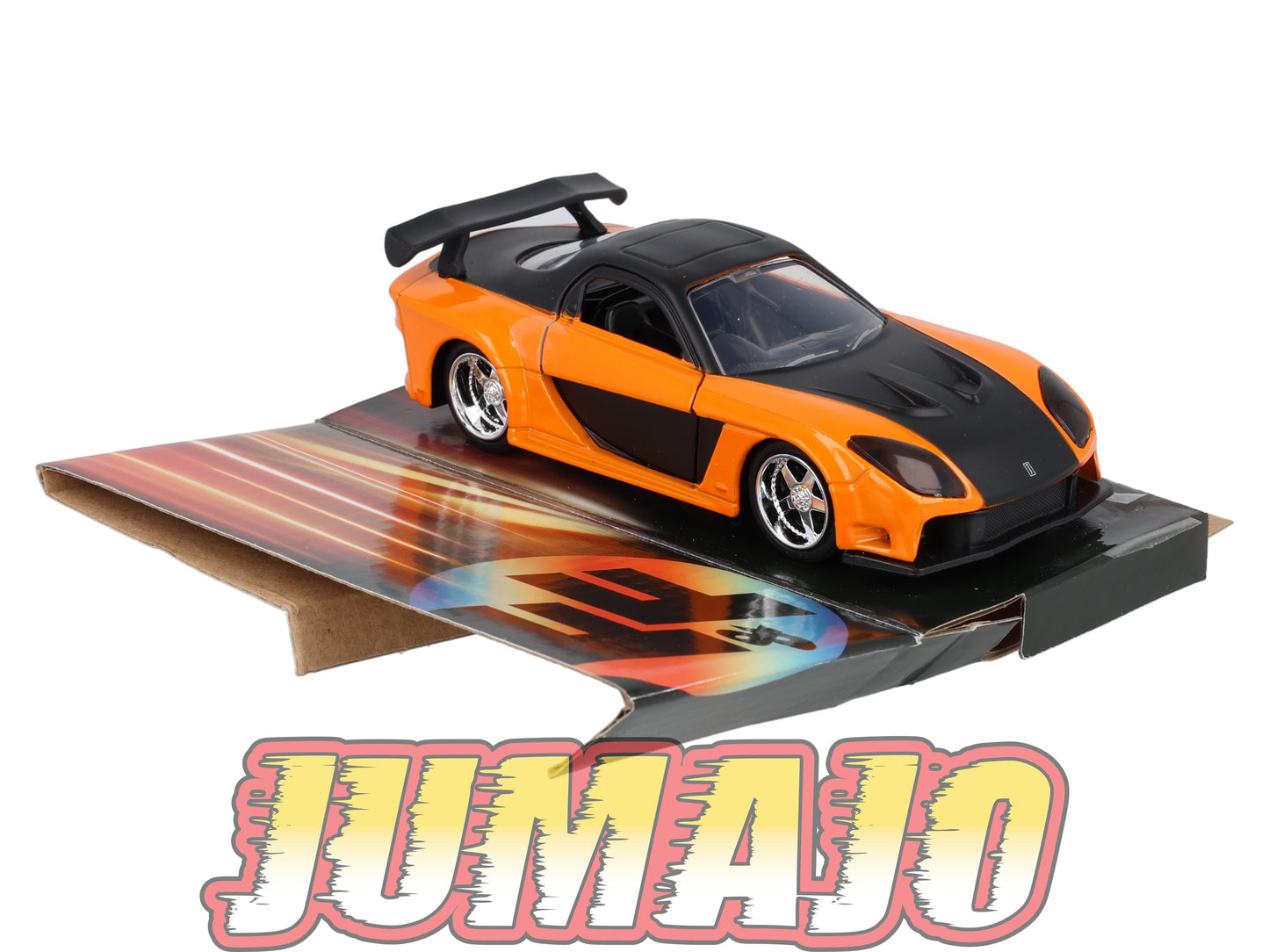 JAD38 Voiture JADA Toys 1/32 Fast & Furious : Han's MAZDA RX-7 blister abimé