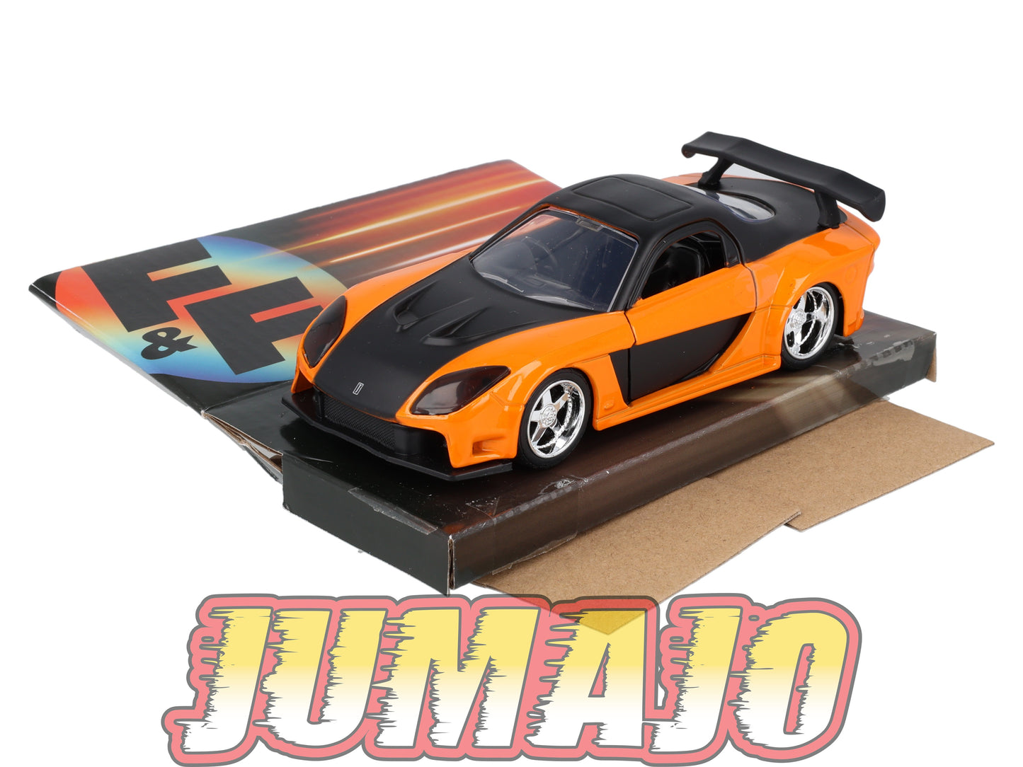 JAD38 Voiture JADA Toys 1/32 Fast & Furious : Han's MAZDA RX-7 blister abimé