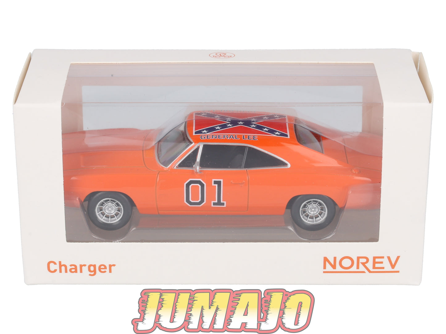 JC34 Voiture 1/43 JET-CAR NOREV : DODGE Charger orange General Lee  #1