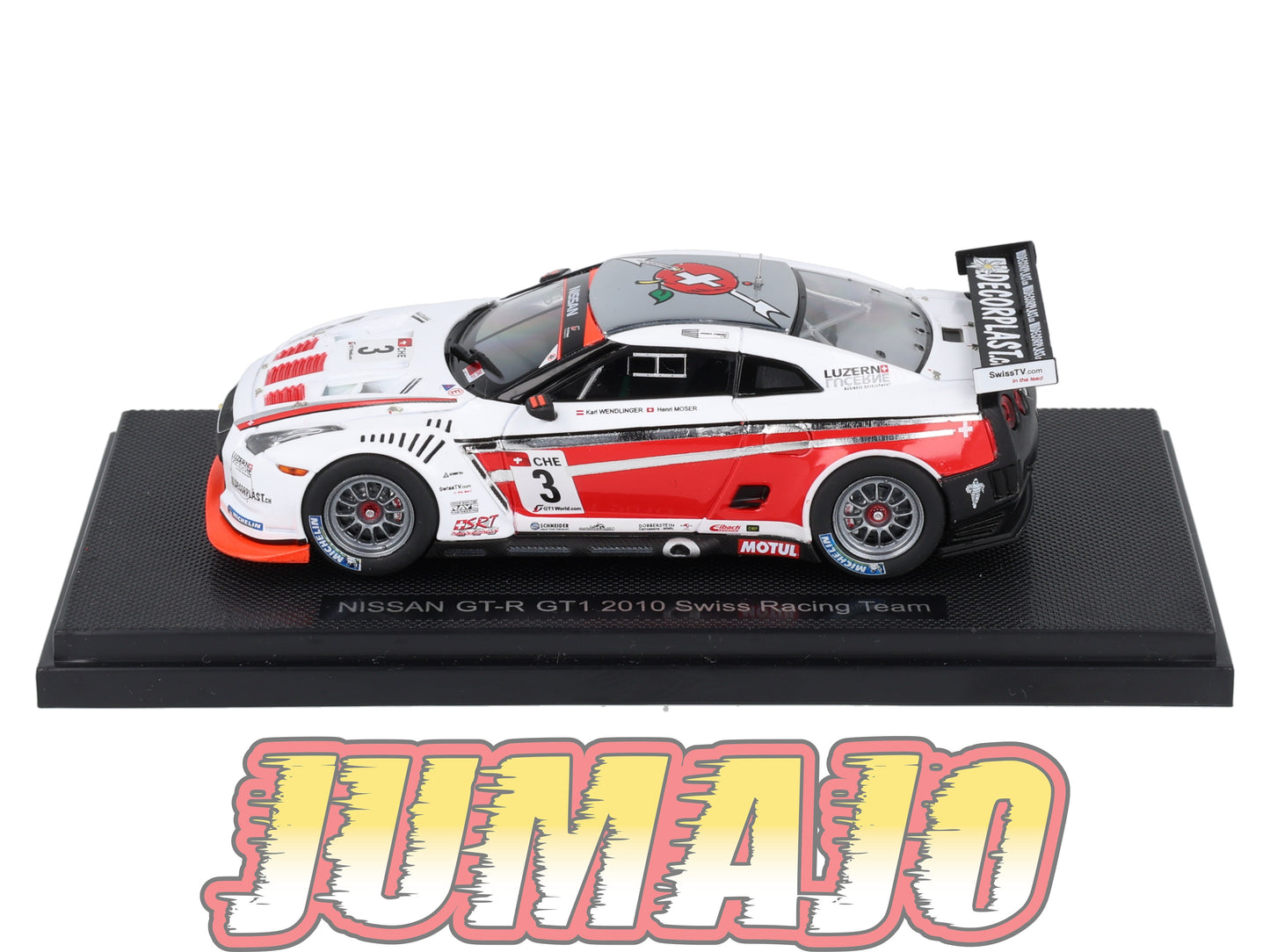 JPC23 voiture 1/43 EBBRO JAPON : NISSAN GT-R GT1 2010 #3 Swiss Racing team