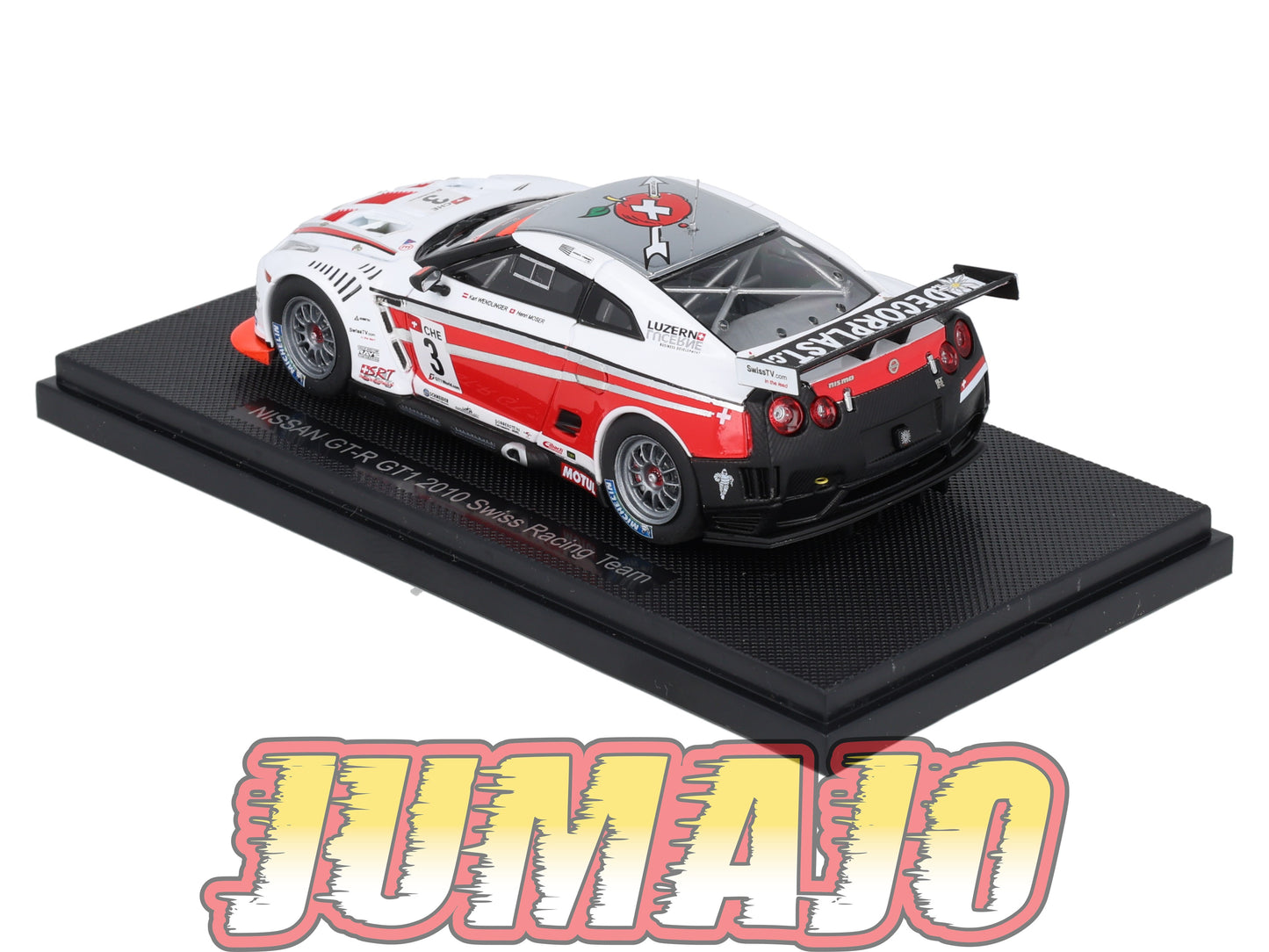 JPC23 voiture 1/43 EBBRO JAPON : NISSAN GT-R GT1 2010 #3 Swiss Racing team