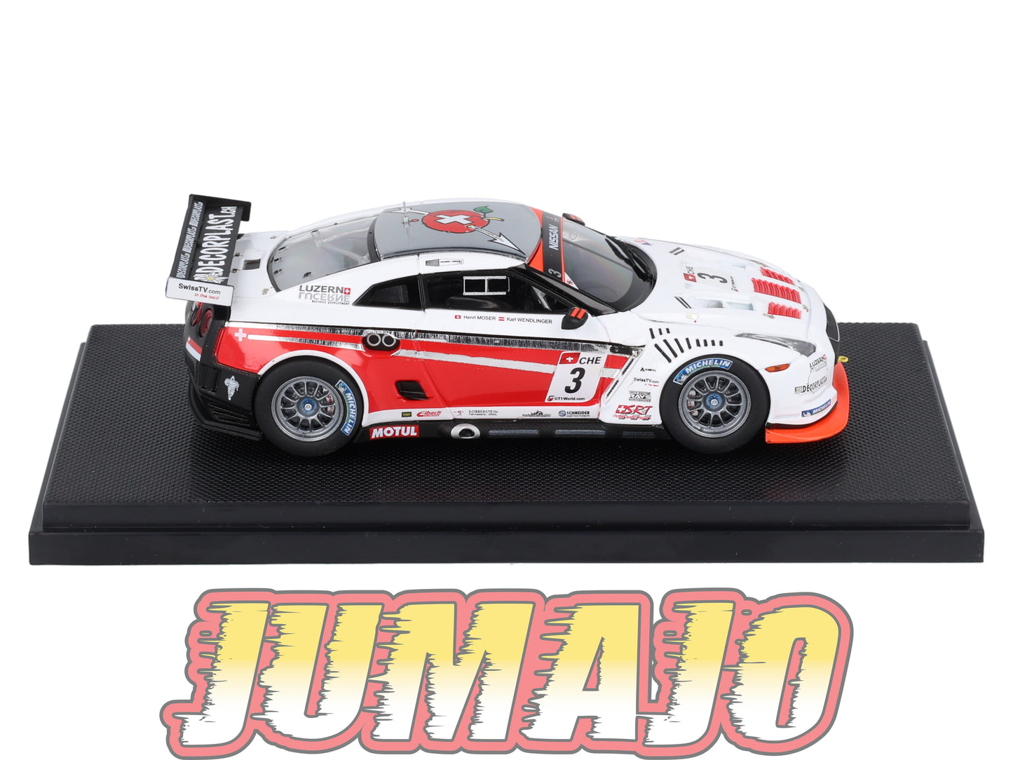 JPC23 voiture 1/43 EBBRO JAPON : NISSAN GT-R GT1 2010 #3 Swiss Racing team