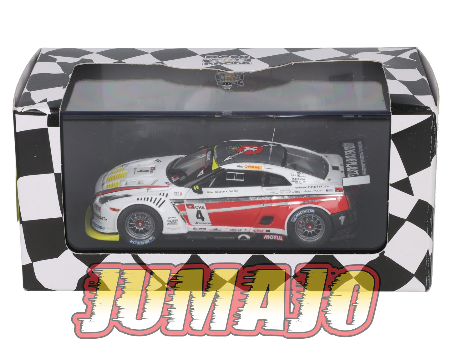 JPC25 voiture 1/43 EBBRO JAPON : NISSAN GT-R GT1 2010 #4 Swiss Racing team