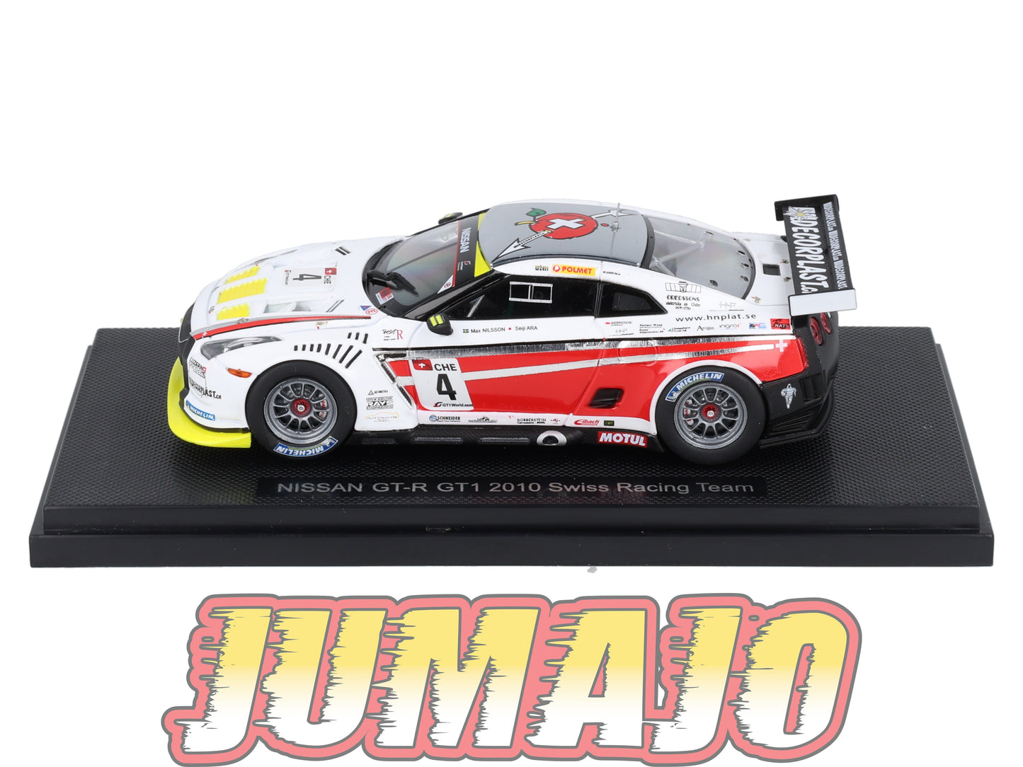 JPC25 voiture 1/43 EBBRO JAPON : NISSAN GT-R GT1 2010 #4 Swiss Racing team