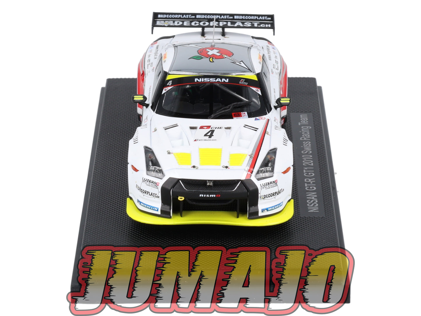 JPC25 voiture 1/43 EBBRO JAPON : NISSAN GT-R GT1 2010 #4 Swiss Racing team