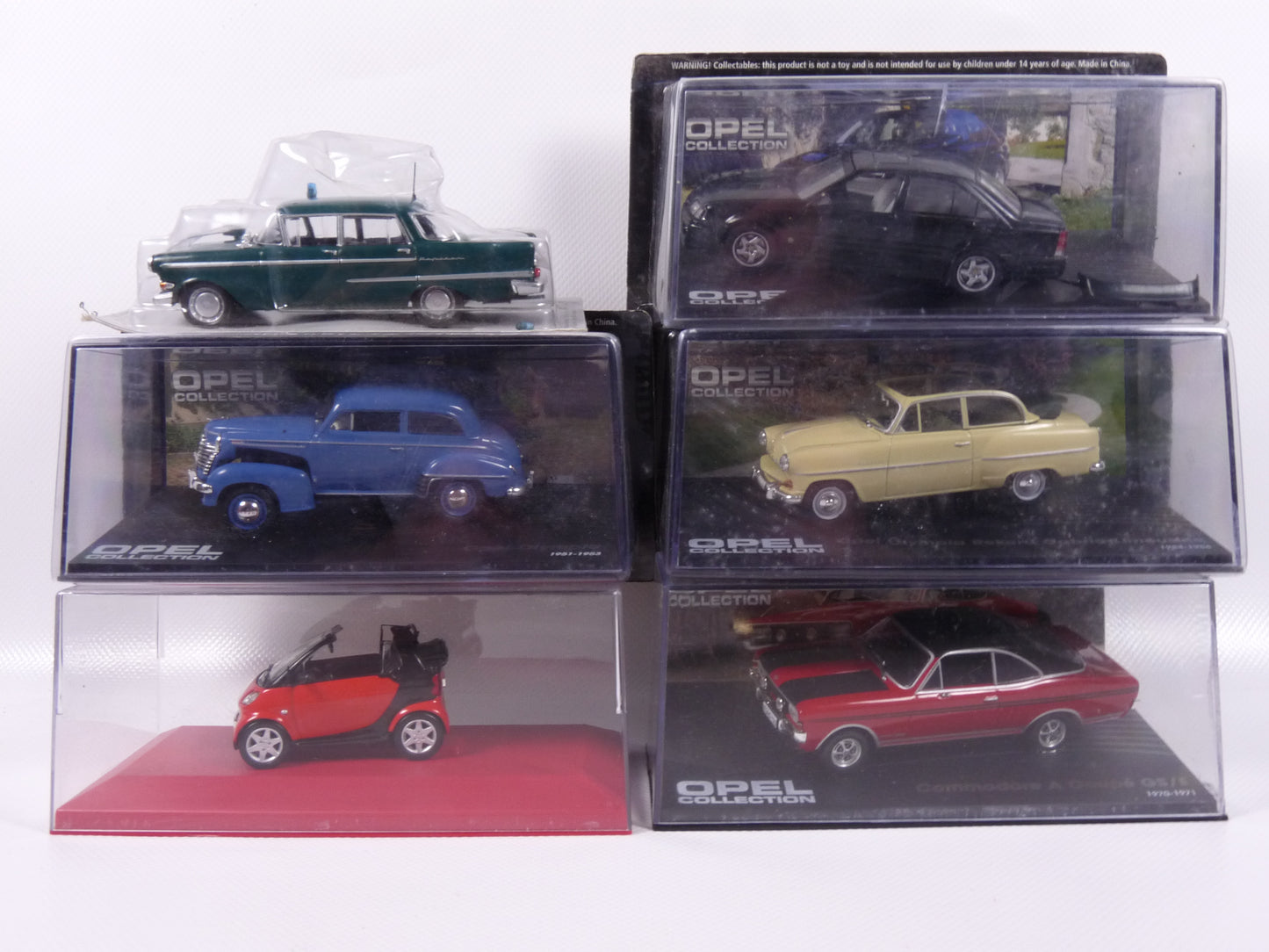 KAS-L Lot de 6 Voitures 1/43 Modèles cassés Opel BROKEN MODELS