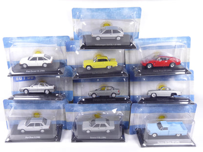 KAS-P Lot de 10 Voitures 1/43 Modèles cassés Salvat Argentine BROKEN MODELS