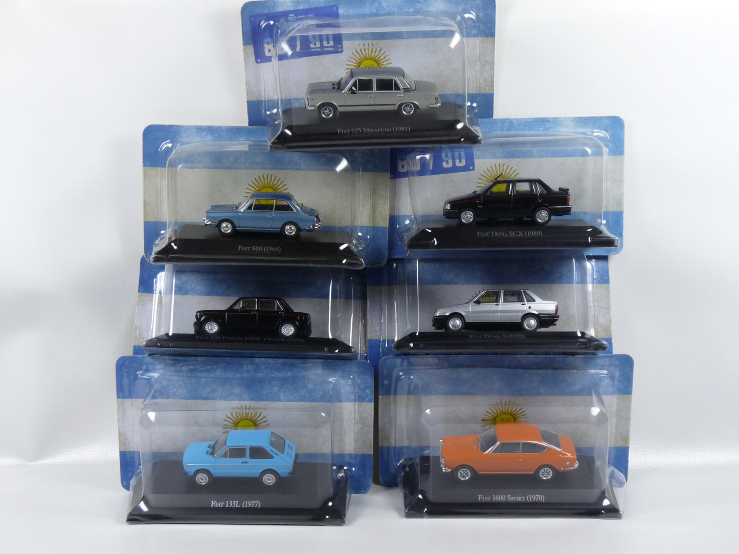KAS-R Lot de 7 Voitures 1/43 Modèles cassés Salvat Fiat BROKEN MODELS