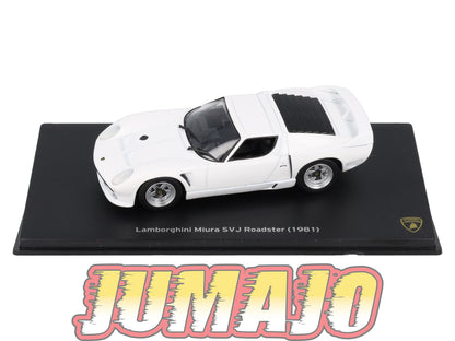 LB61 voiture 1/43 IXO LAMBORGHINI : Miura SVJ Roadster 1981 Blanche