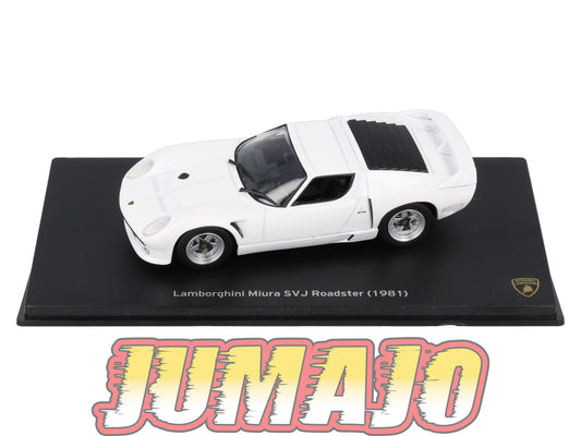 LB61 voiture 1/43 IXO LAMBORGHINI : Miura SVJ Roadster 1981 Blanche