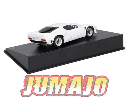 LB61 voiture 1/43 IXO LAMBORGHINI : Miura SVJ Roadster 1981 Blanche