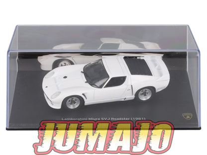 LB61 voiture 1/43 IXO LAMBORGHINI : Miura SVJ Roadster 1981 Blanche