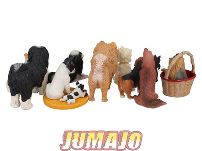 LC6 Lot 10 chiens Résine 6 à 10 cm : Chow-Chow, Beagle, Yorkshire terrier