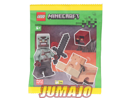 LEG12 Figurine Polybag LEGO Minecraft 24 pièces : 662503 héros nether + Hoglin n°14