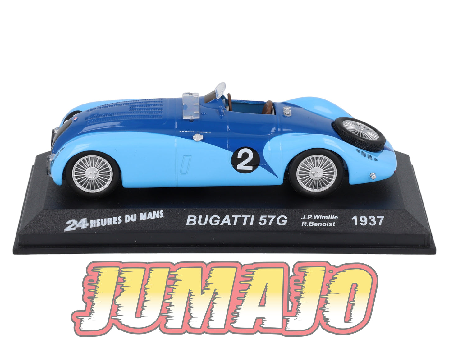 LM19 Voiture 1/43 IXO 24 Heures Le Mans BUGATTI 57G #2 Winner 1937 JP Wimille