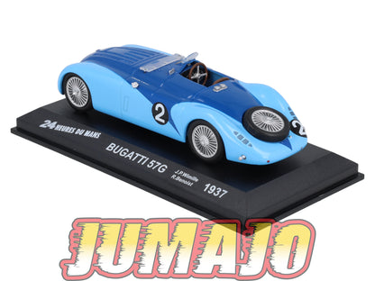 LM19 Voiture 1/43 IXO 24 Heures Le Mans BUGATTI 57G #2 Winner 1937 JP Wimille