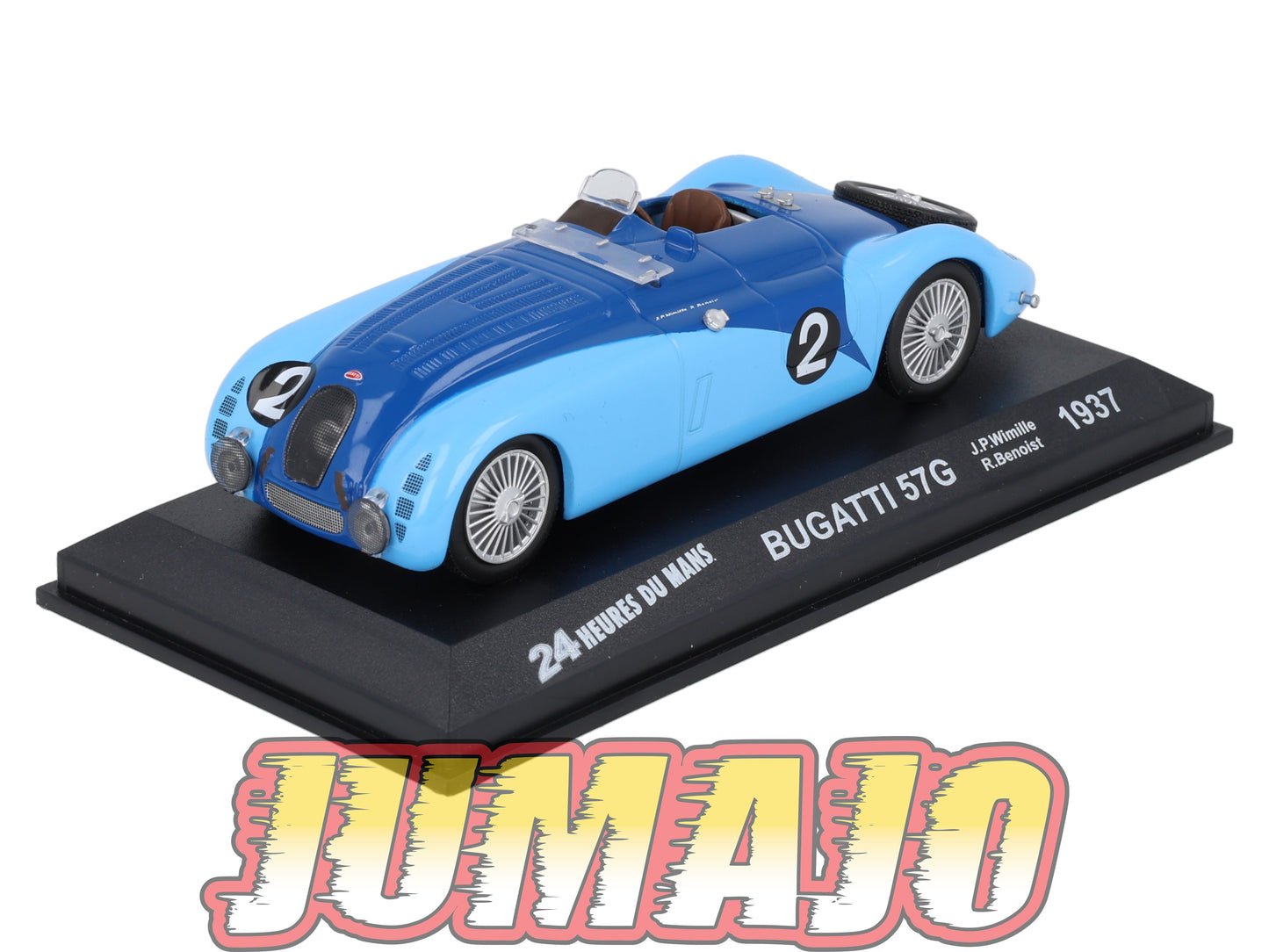 LM19 Voiture 1/43 IXO 24 Heures Le Mans BUGATTI 57G #2 Winner 1937 JP Wimille
