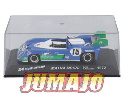 LM27 Voiture 1/43 IXO 24 Heures Le Mans : MATRA MS670 #15 Winner G.Hill 1972