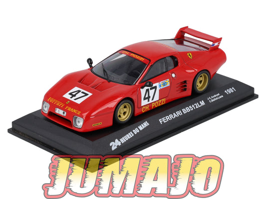 LM32 Voiture 1/43 IXO 24 Heures Le Mans FERRARI BB512LM #47 1981 Andruet