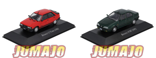 Lot de 2 Voitures 1/43 : Renault 11 + 19 / R11 + R19 / (AQV11+12)