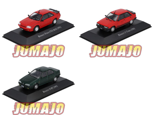 LOT 3 RENAULT 1/43 Argentine AQV1+AQV11+AQV12 : RENAULT 19 + 11 + Fuego