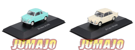 LOT 2 Voiture 1/43 SALVAT Autos Inolvidables: NSU prinz / De Carlo 700 BMW Micro