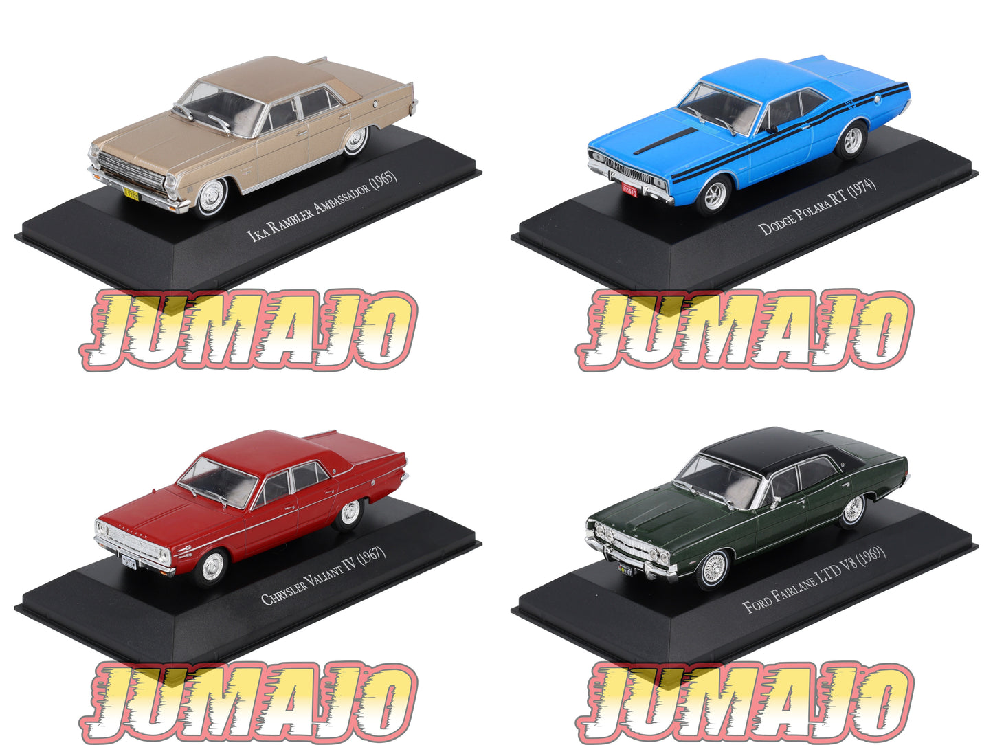 LOT 4 1/43 SALVAT Vehiculos Inolvidables USA américaines : dodge ford, chrysler