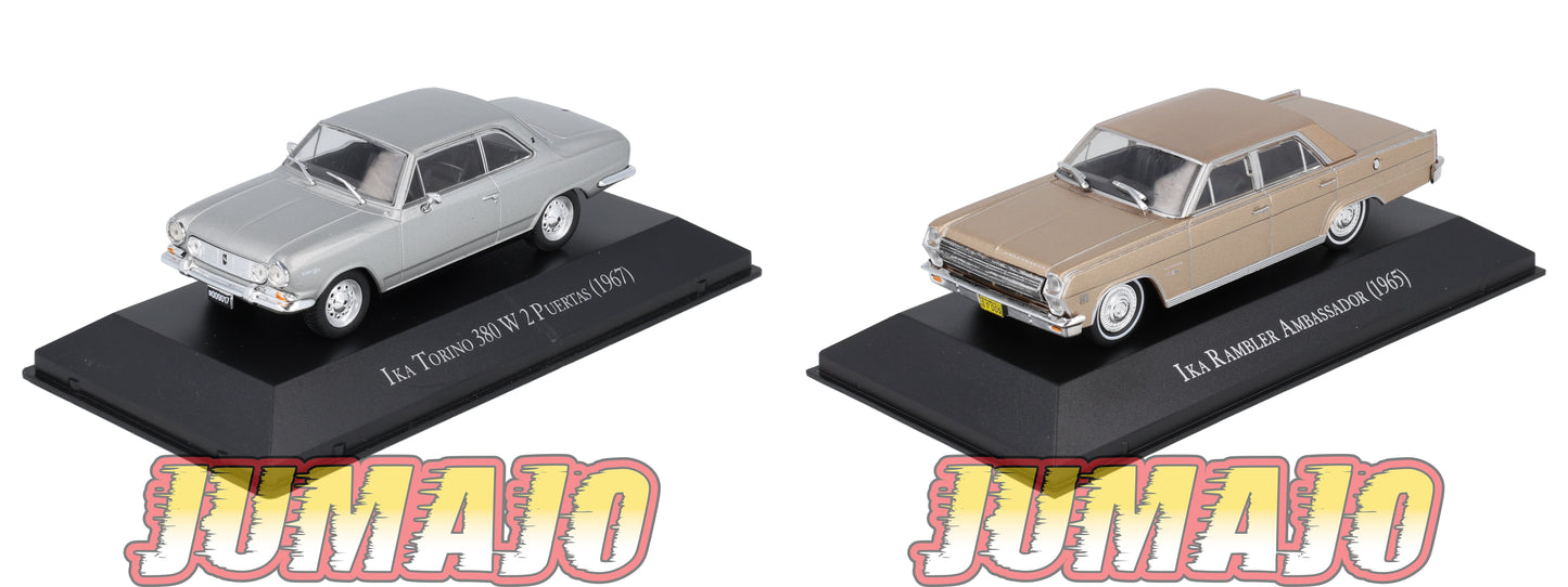 LOT 2 Voiture 1/43 SALVAT Autos Inolvidables: IKA ( RENAULT ) TORINO / RAMBLER