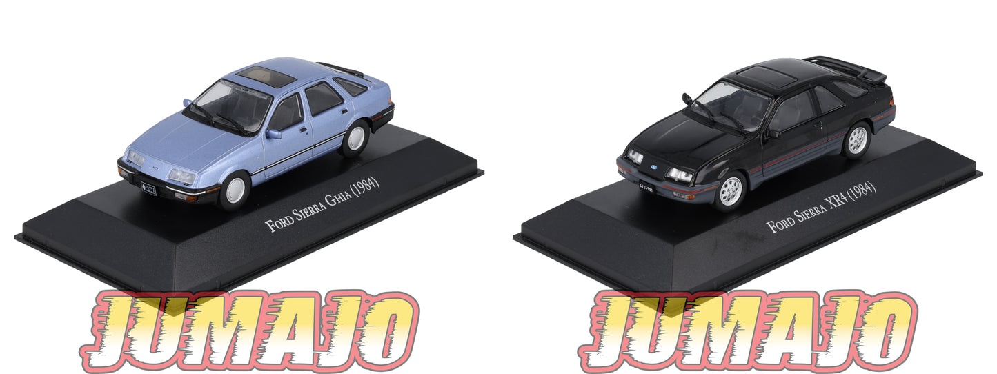 Lot de 2 Voitures FORD Sierra 1/43 SALVAT 80/90 : Ghia & XR4 1984