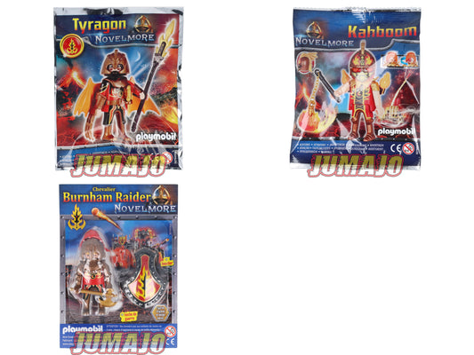 Lot de 3 PLAYMOBIL Novel More Tyragon + Kahboom + Chevalier Burnham Raider