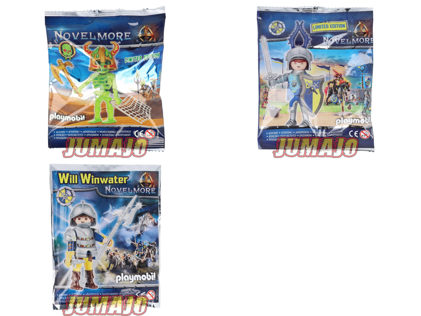 Lot de 3 PLAYMOBIL Novel More Knight Rolan + General McGriffin + Skeleton Warrior