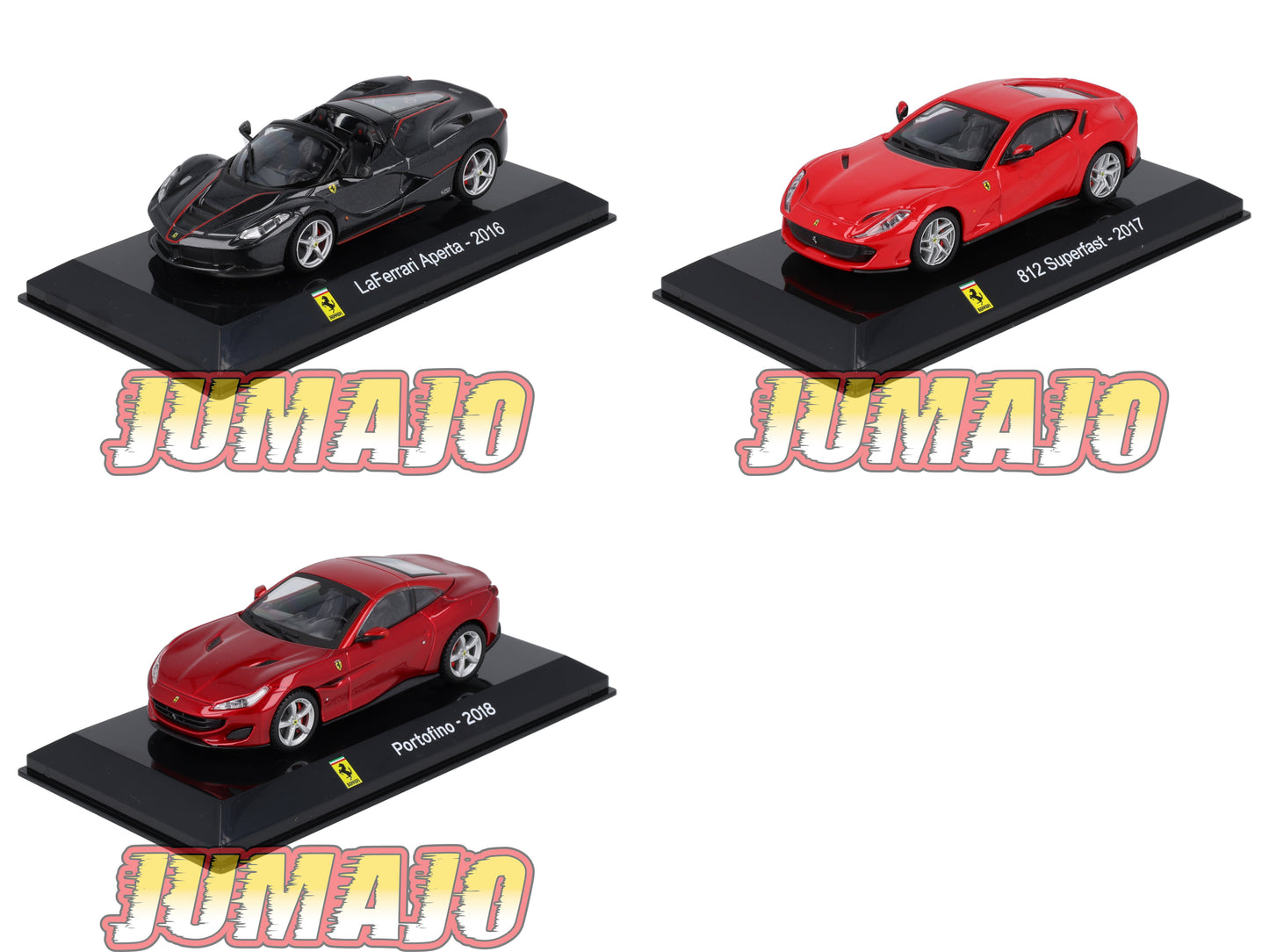 Lot de 3 Voitures 1/43 Ixo Salvat FERRARI LaFerrari + 812 Superfast + Portofino (SC1+SC6+SC8)