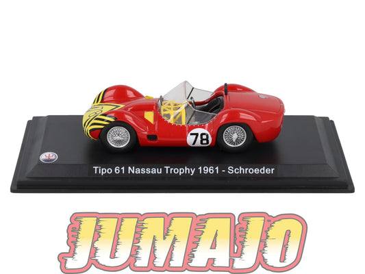 MAS39 voiture 1/43 LEO models MASERATI TIPO61 Nassau trophy 1961 Schroeder