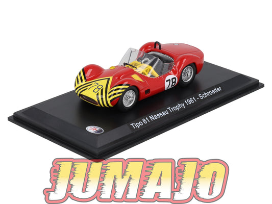 MAS39 voiture 1/43 LEO models MASERATI TIPO61 Nassau trophy 1961 Schroeder