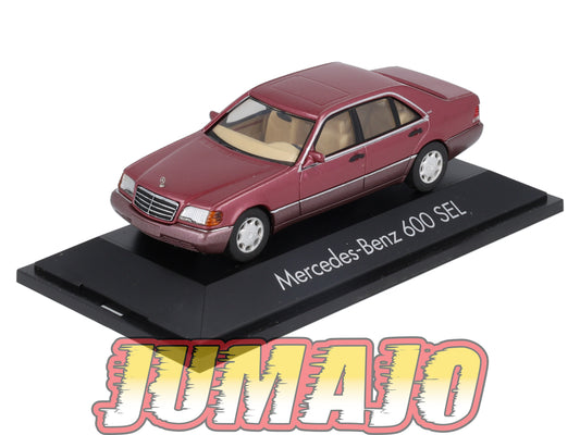 MER9 voiture 1/43 HERPA MERCEDES-Benz 600 SEL Rouge amande